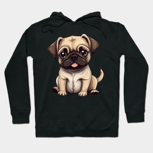 Cute Cartoon Pug Puppy Dog Hoodie